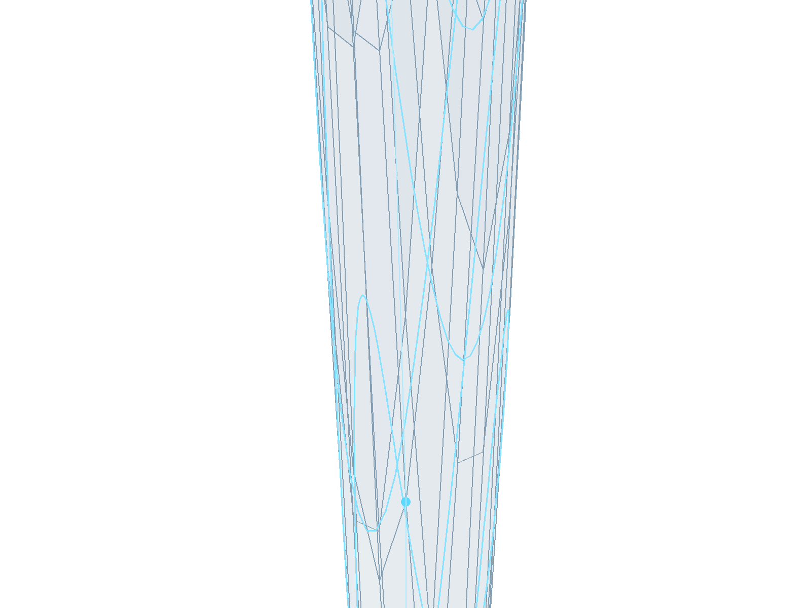 A 3D loss-landscape surface with a glowing sphere resting at the lowest point, showing the path of gradient descent into a minimum.